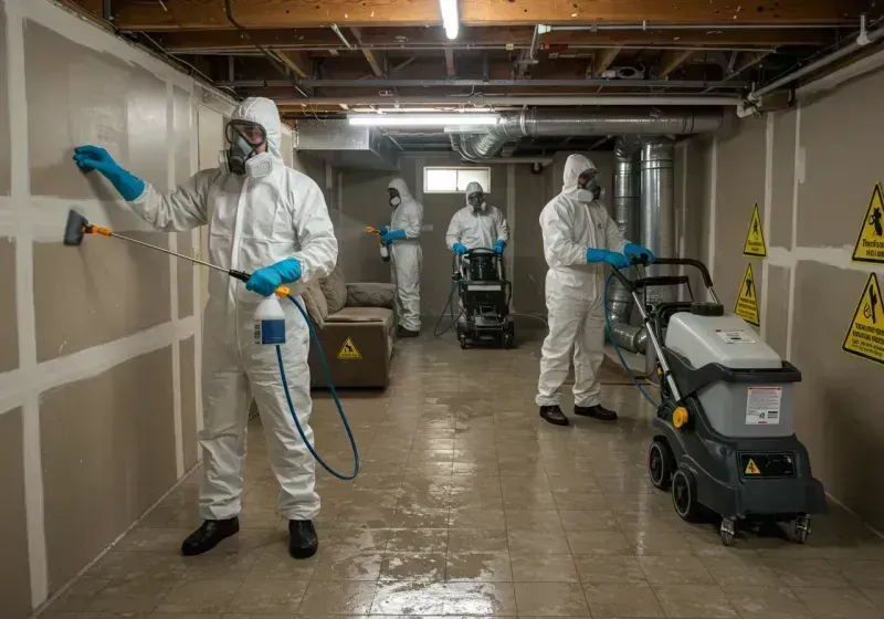 Basement Moisture Removal and Structural Drying process in Washington, UT